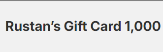 Rustan’s Gift Card 1,000 - SV