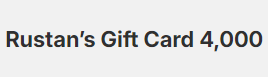 Rustan’s Gift Card 4,000 - SV