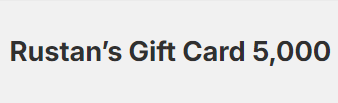 Rustan’s Gift Card 5,000 - SV