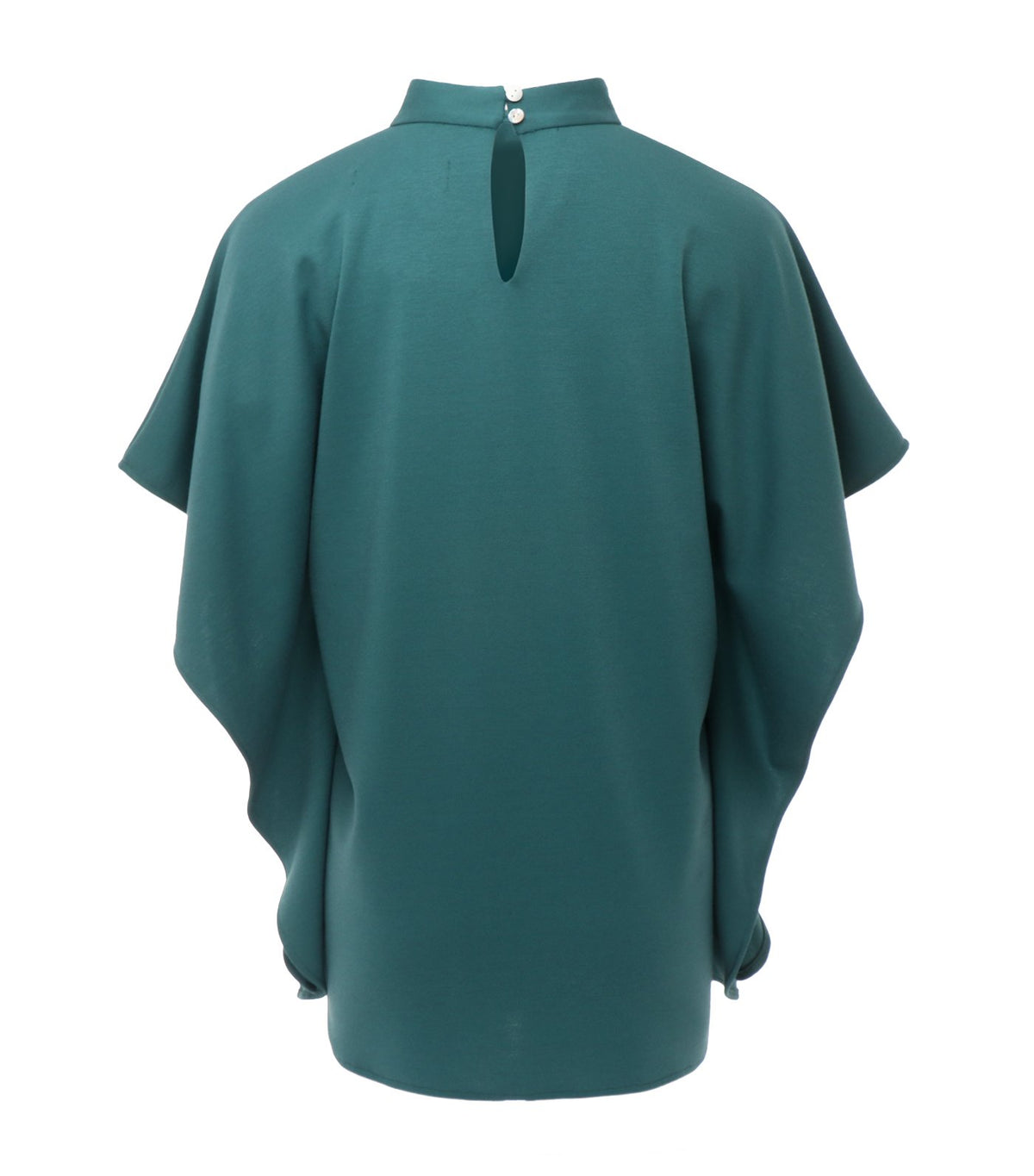 lady rustan mallen mock high neck blouse teal