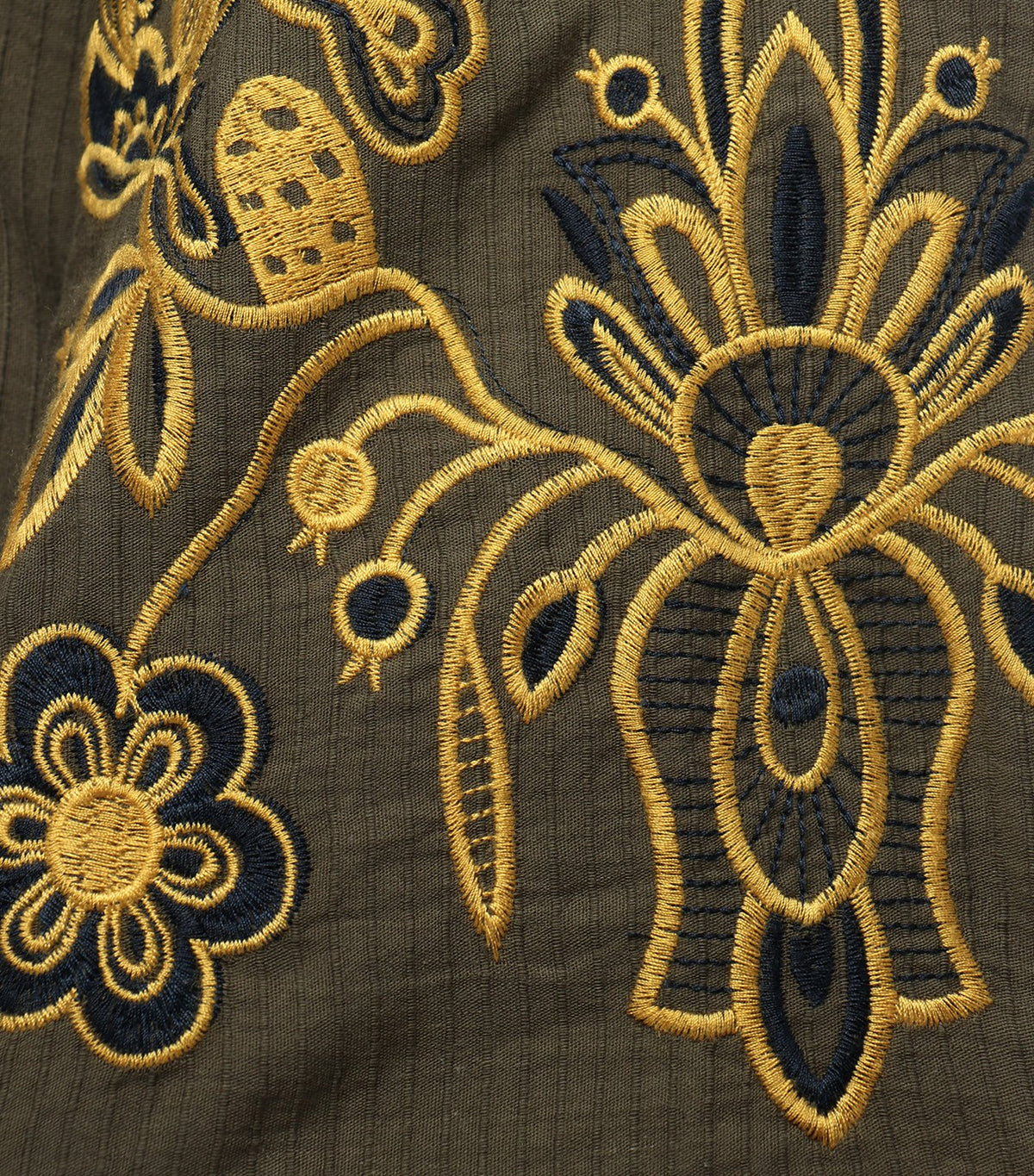 lotus resortwear kit embroidered tunic olive