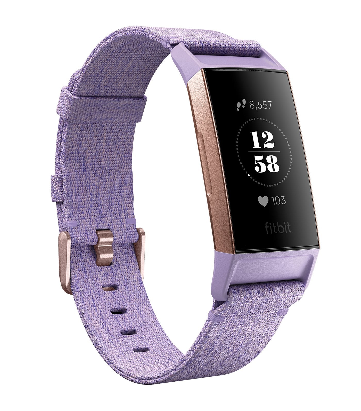 charge 3 se lavender woven with rose gold aluminum