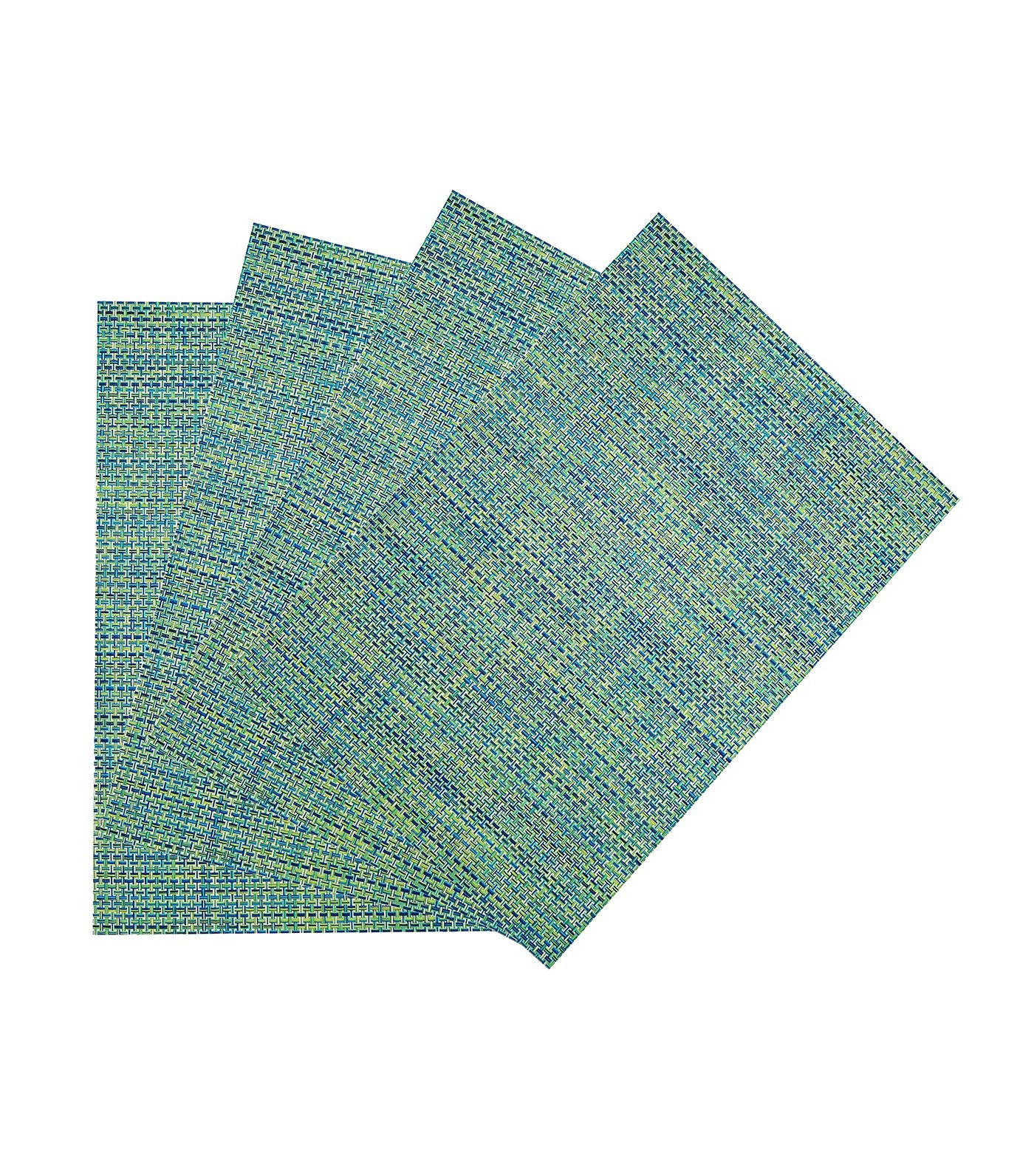 benson mills key west longport woven vinyl place mat set of 4 (13"x18")