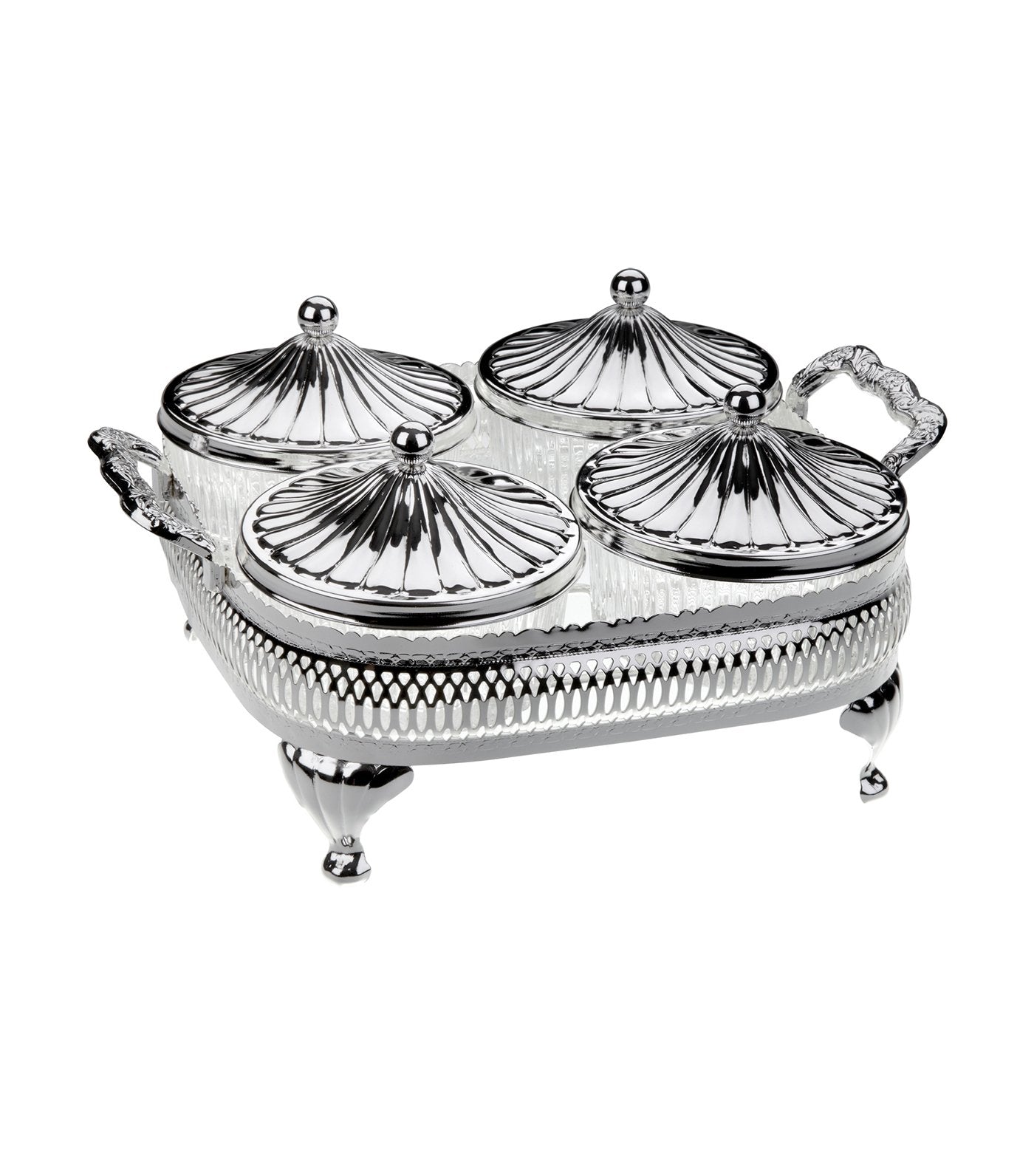 queen anne 4-piece round party set (26.5cm x 21cm)