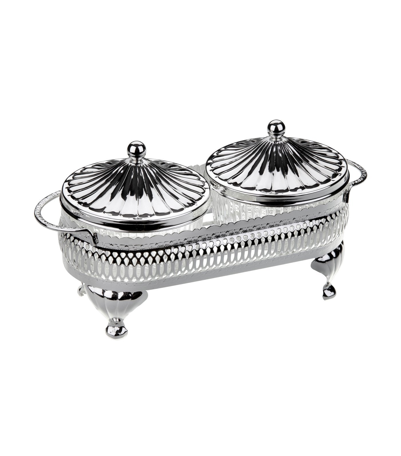 queen anne 2-piece round party set (23cm x 11cm)