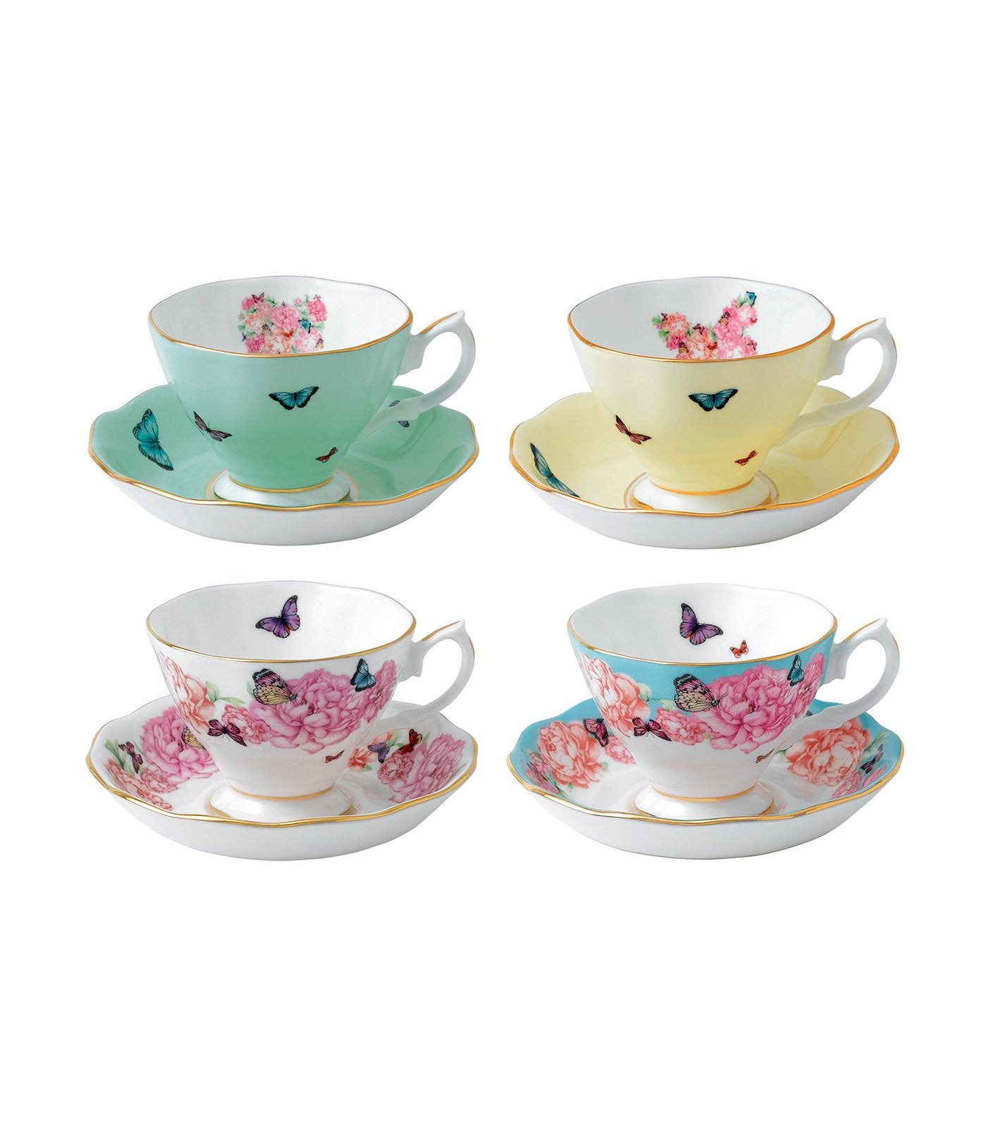 royal albert teacup & saucer, set of 4