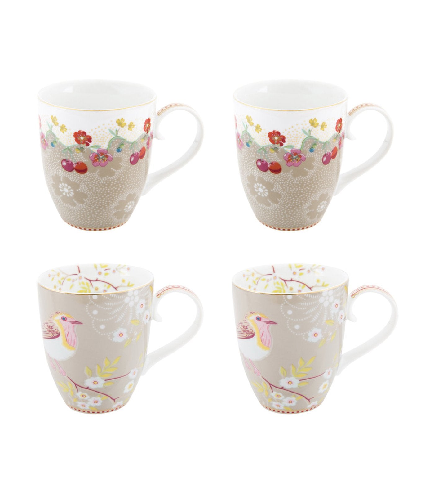 pip studio khaki small mugs set of 4