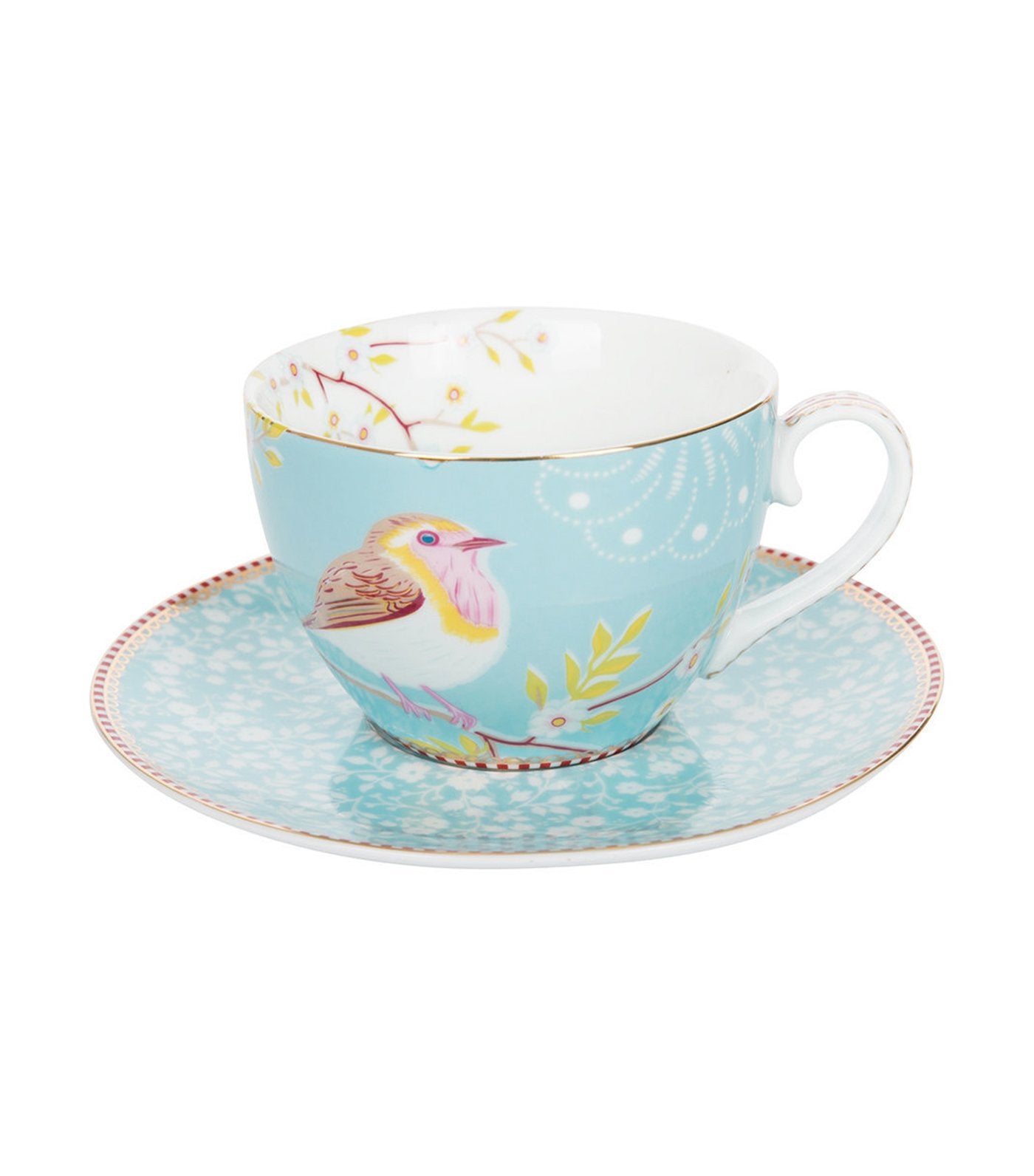pip studio early bird blue cappuccino cup & saucer