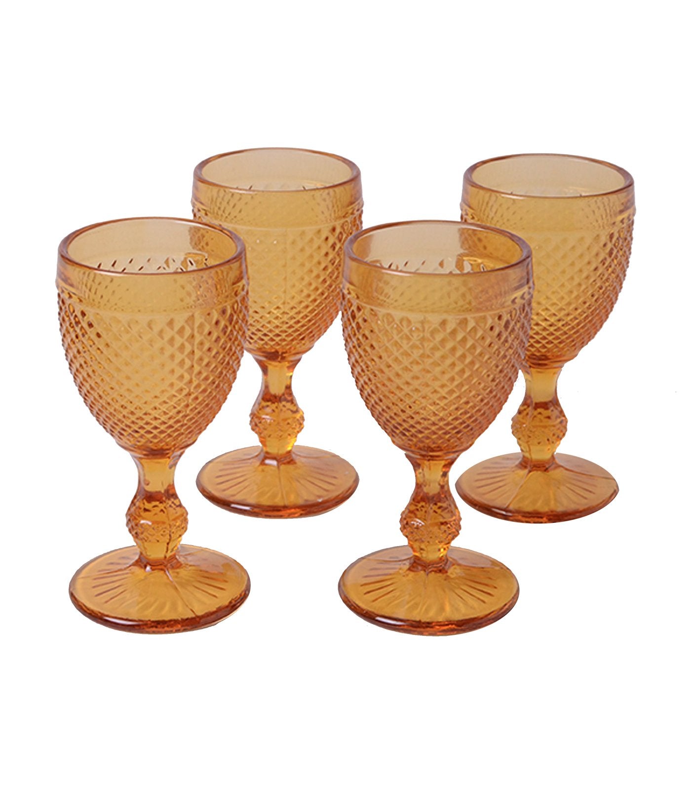 vista alegre bicos ambar set with 4 white wine goblets