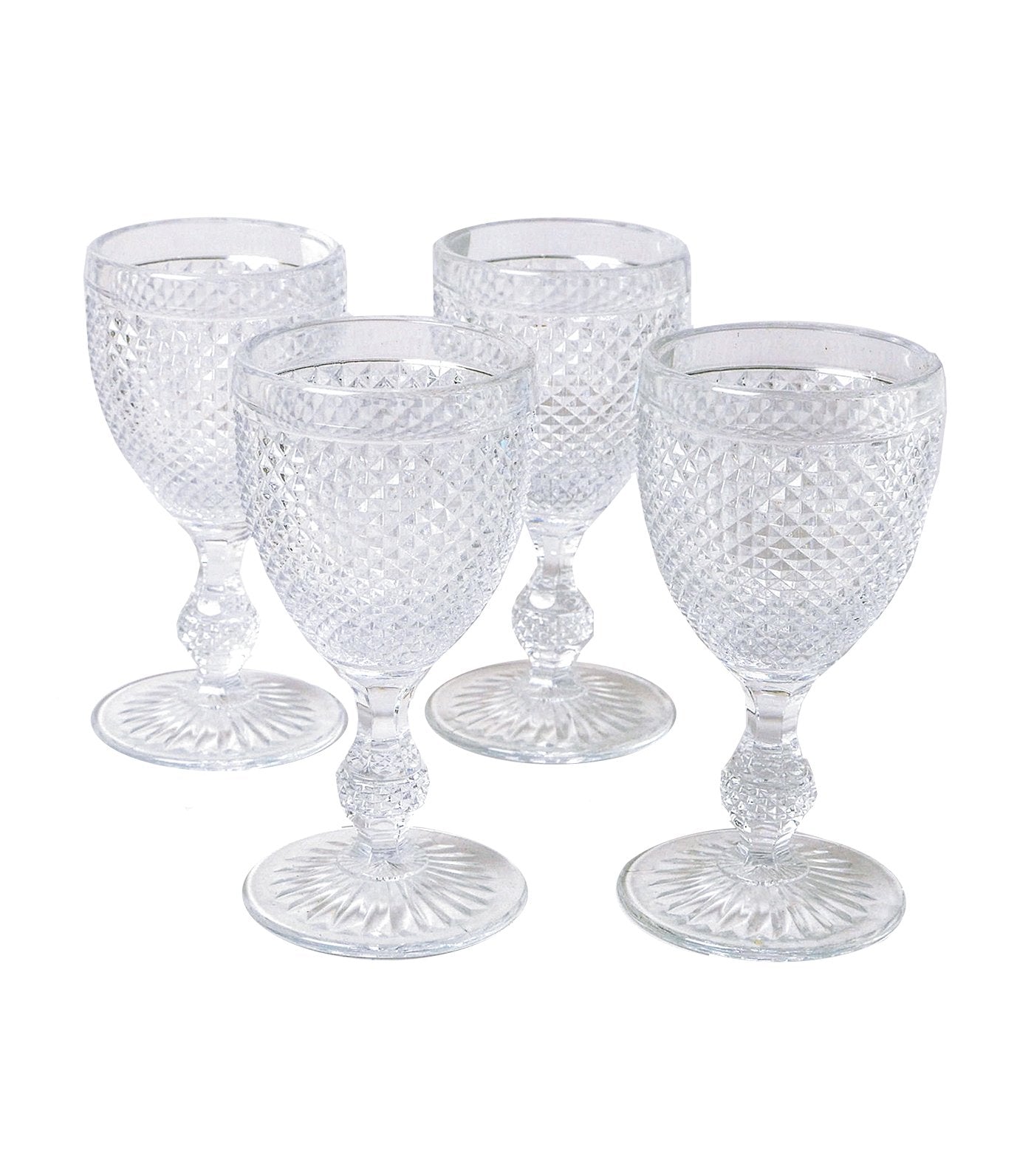 vista alegre bicos incolor set with 4 red wine goblets
