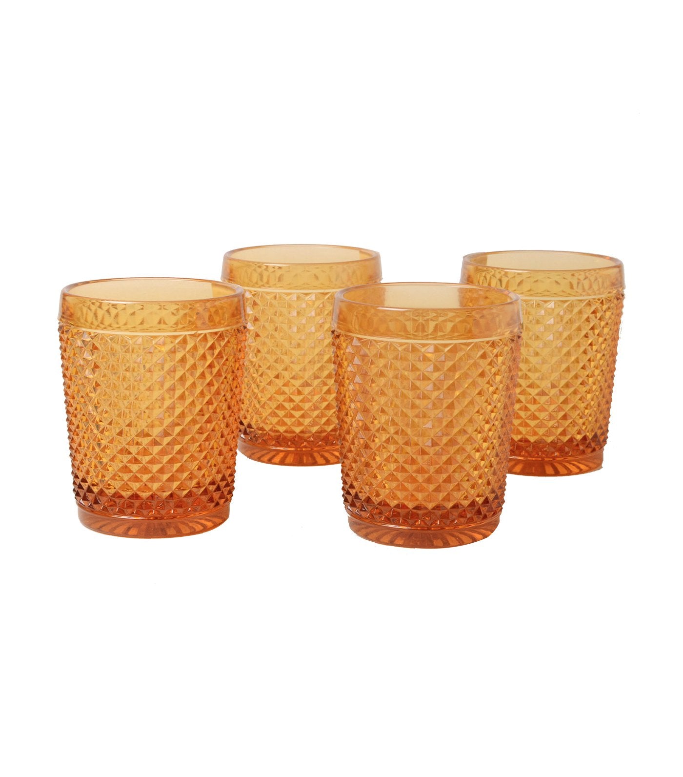 vista alegre bicos ambar set with 4 old-fashioned glasses