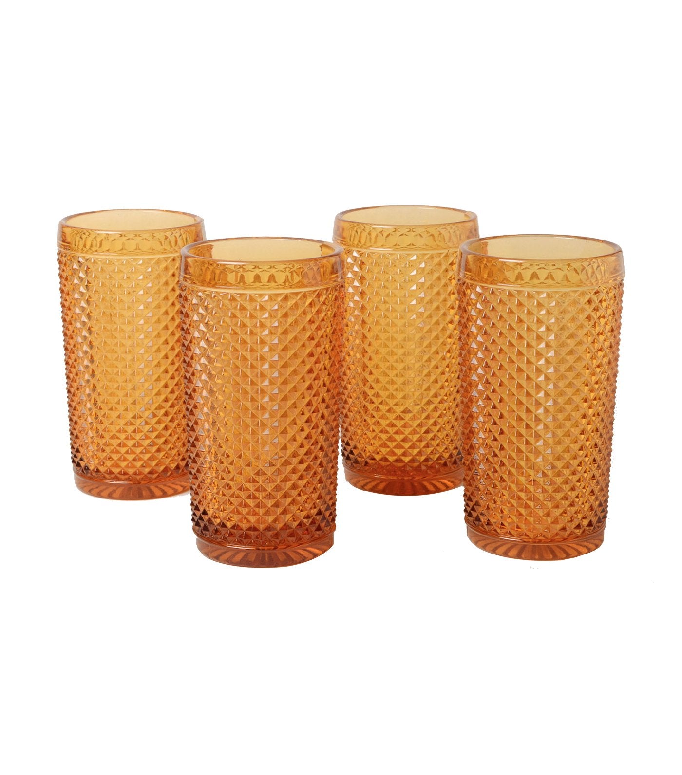 vista alegre bicos ambar set with 4 highballs