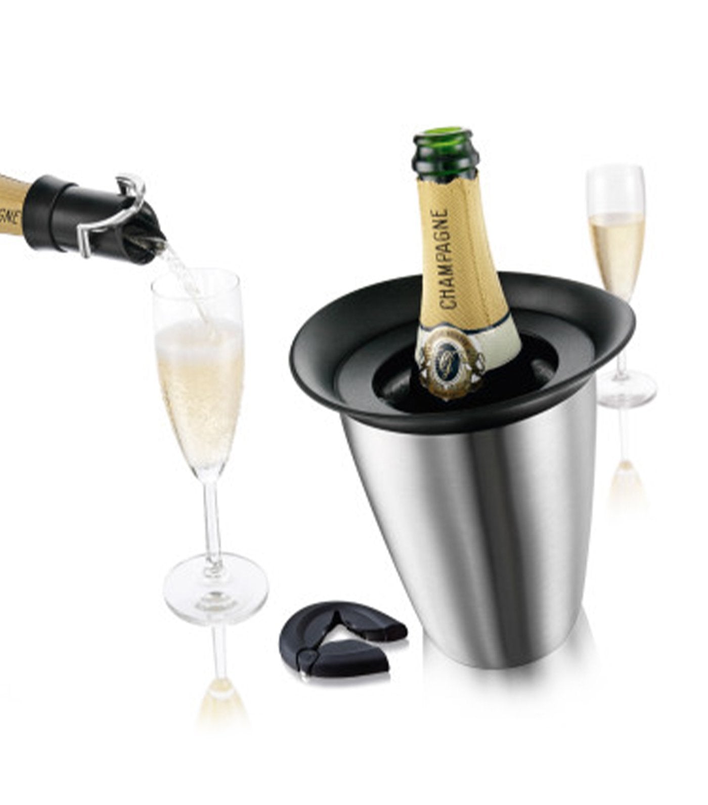 vacu vin champagne set