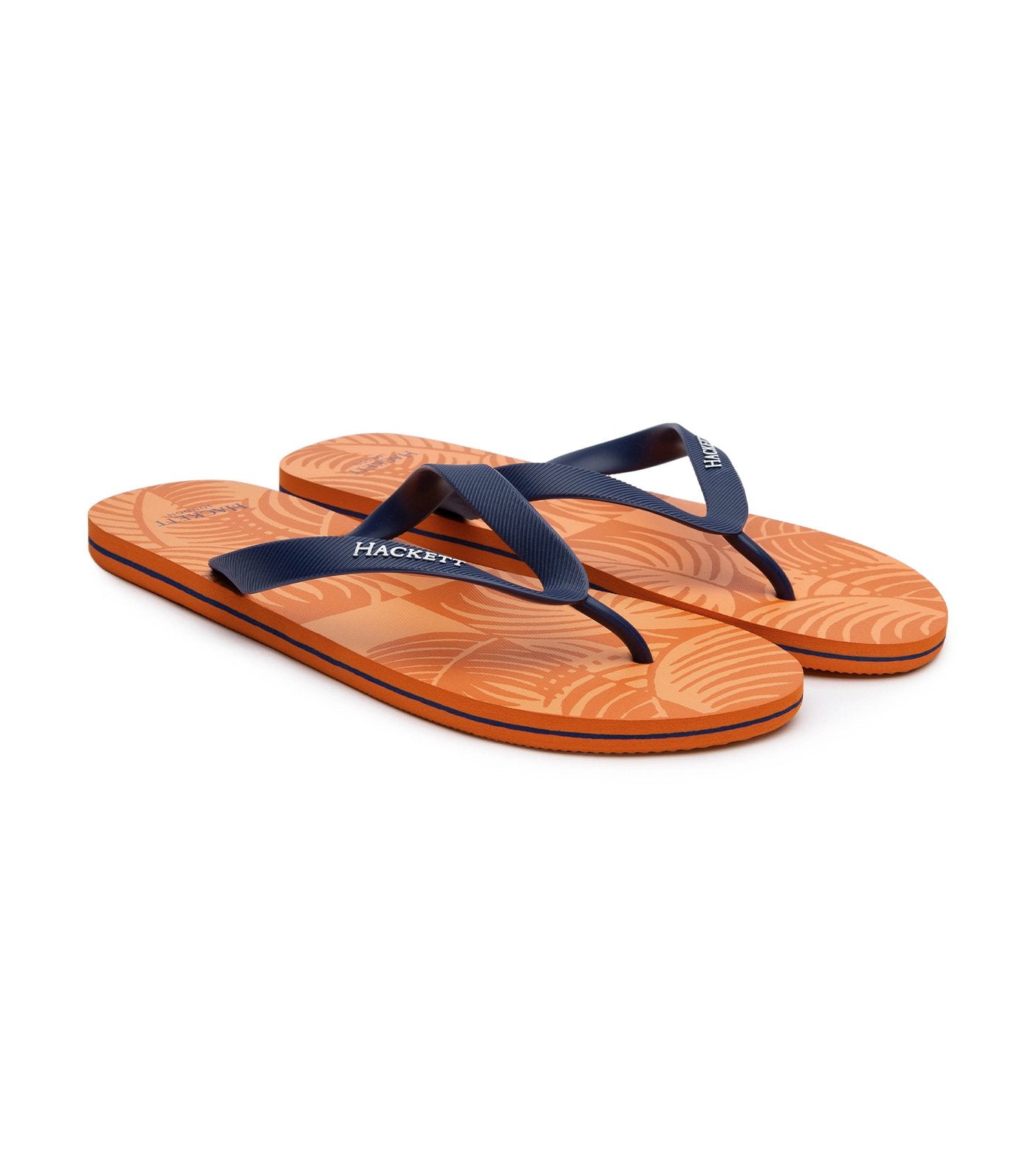 hackett palm tree flip-flops orange