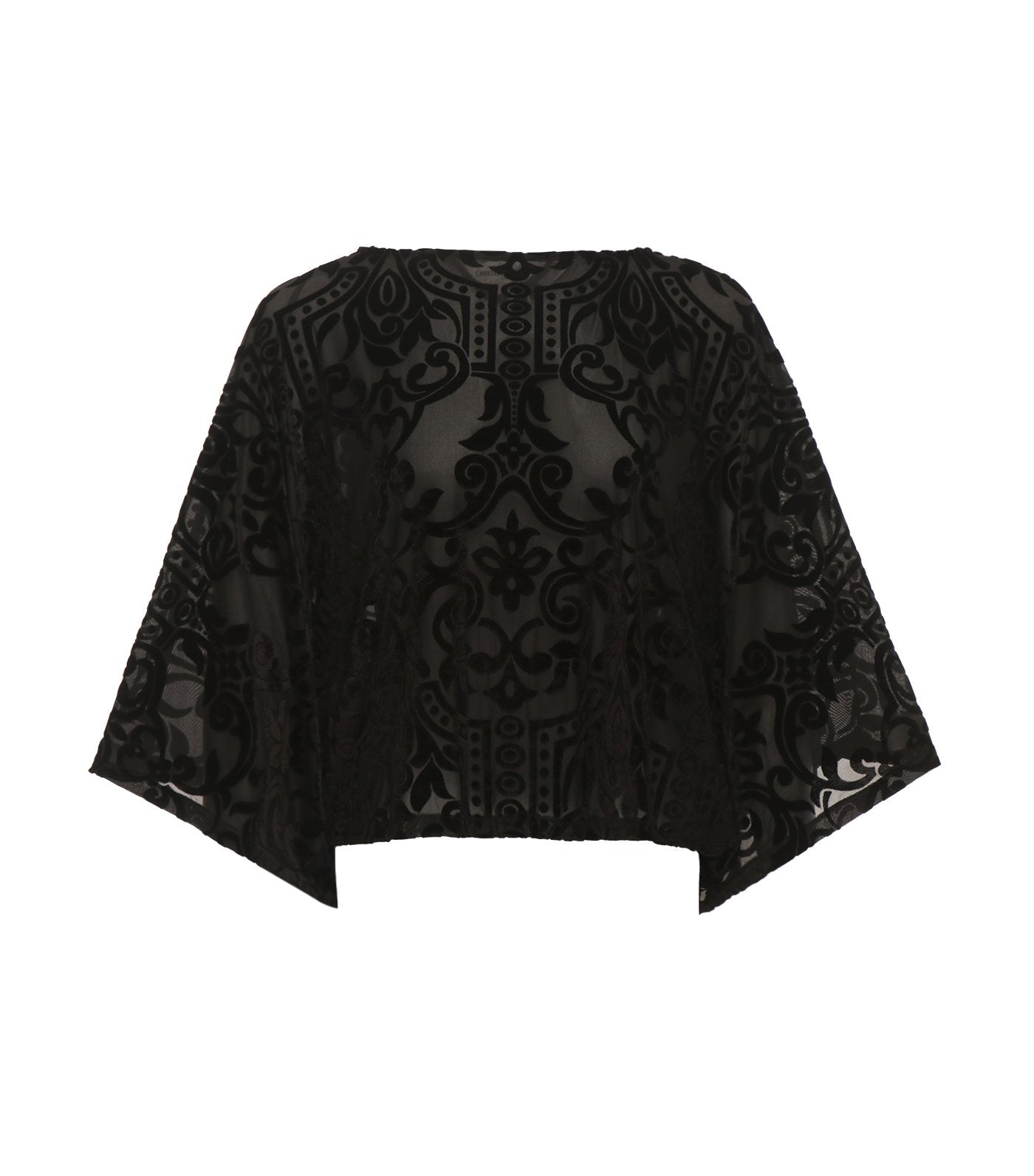 criselda jocel loose angel sleeve velvet top black