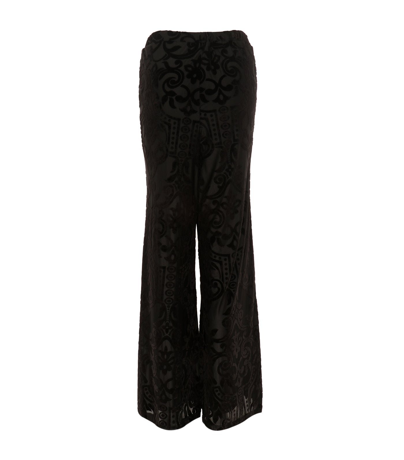 criselda palazzo velvet detailed pants black