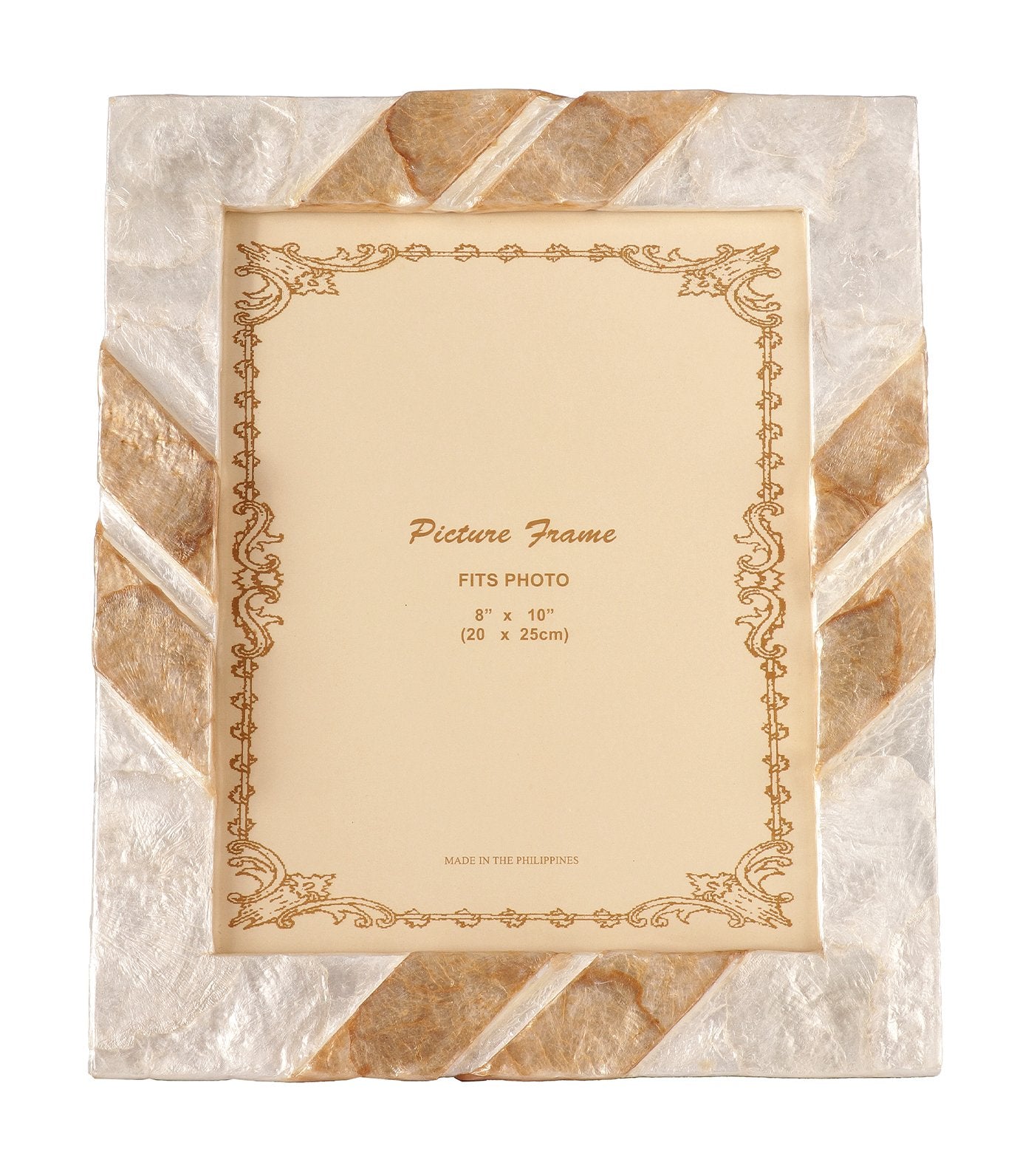 rustan's filipiniana our very own 5 x 7 capiz picture frame with brown accent