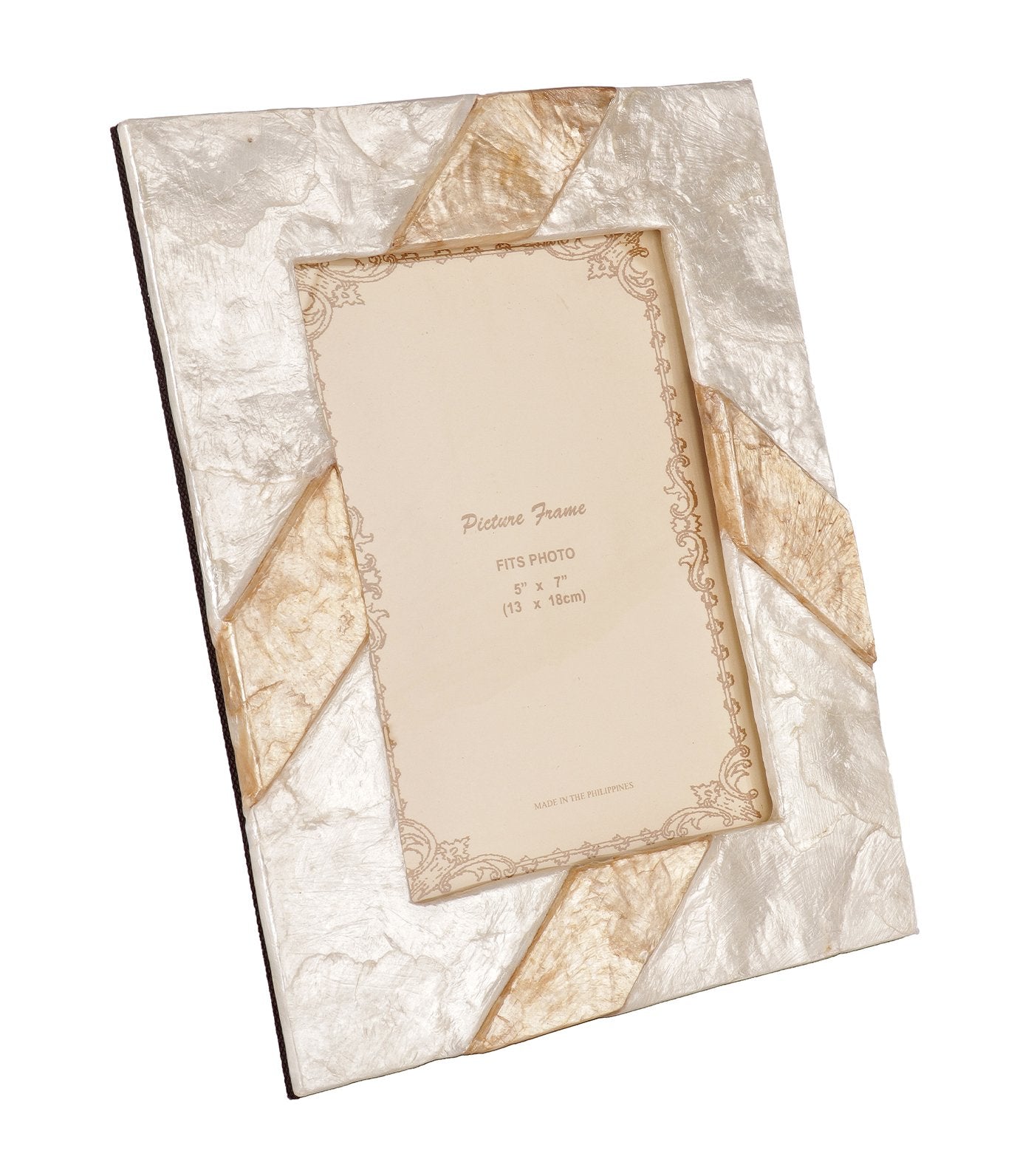 rustan's filipiniana our very own 4 x 6 capiz picture frame with brown accent