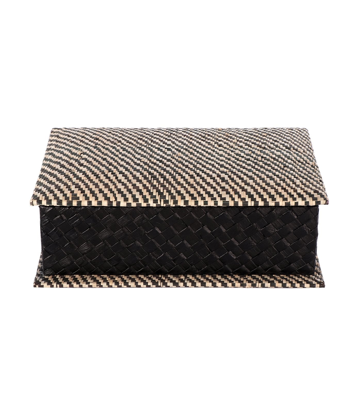 rustan's filipiniana our very own big diagonal raffia black jewelry box