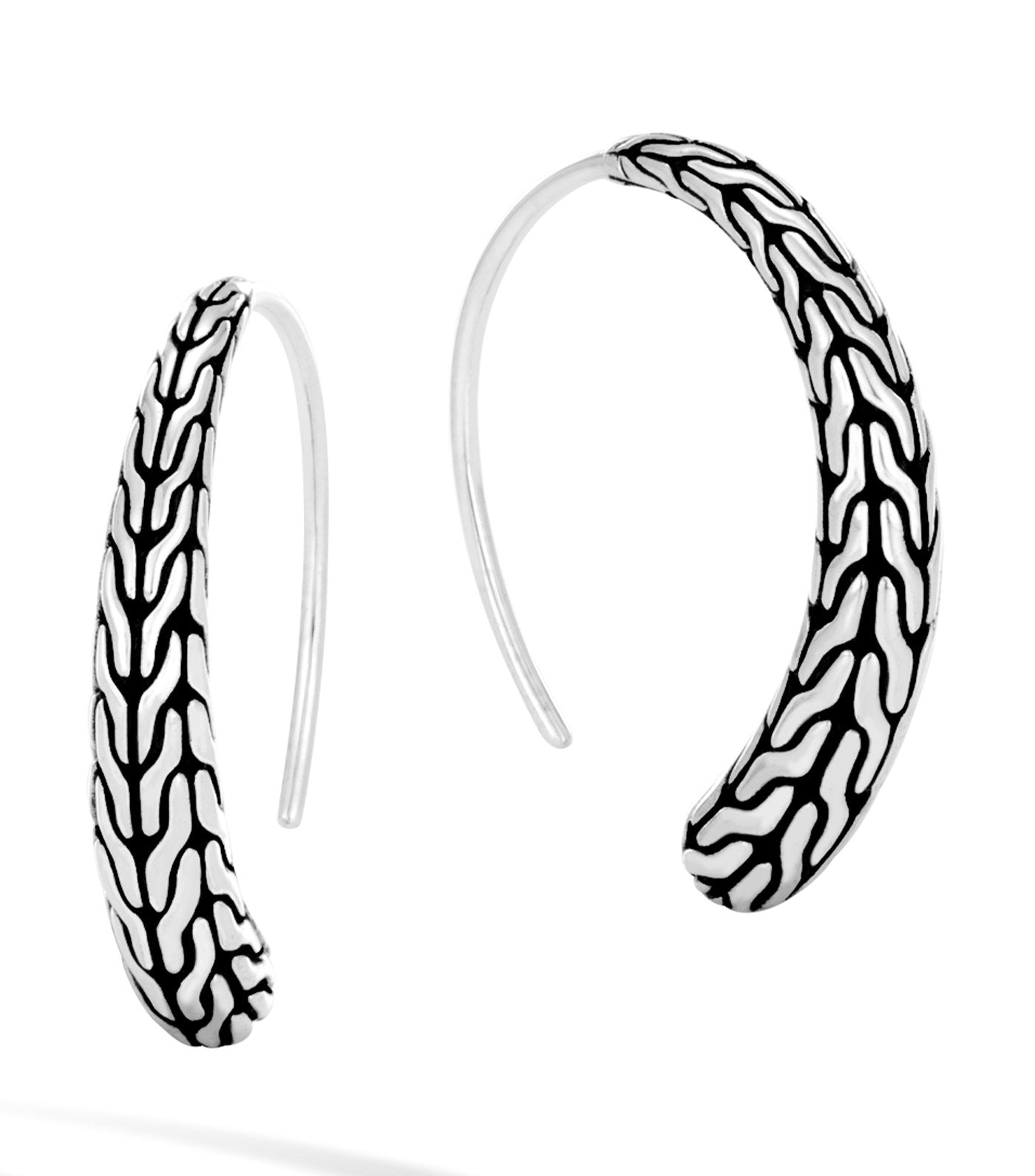 John Hardy Classic Chain Silver Small Hoop Earrings