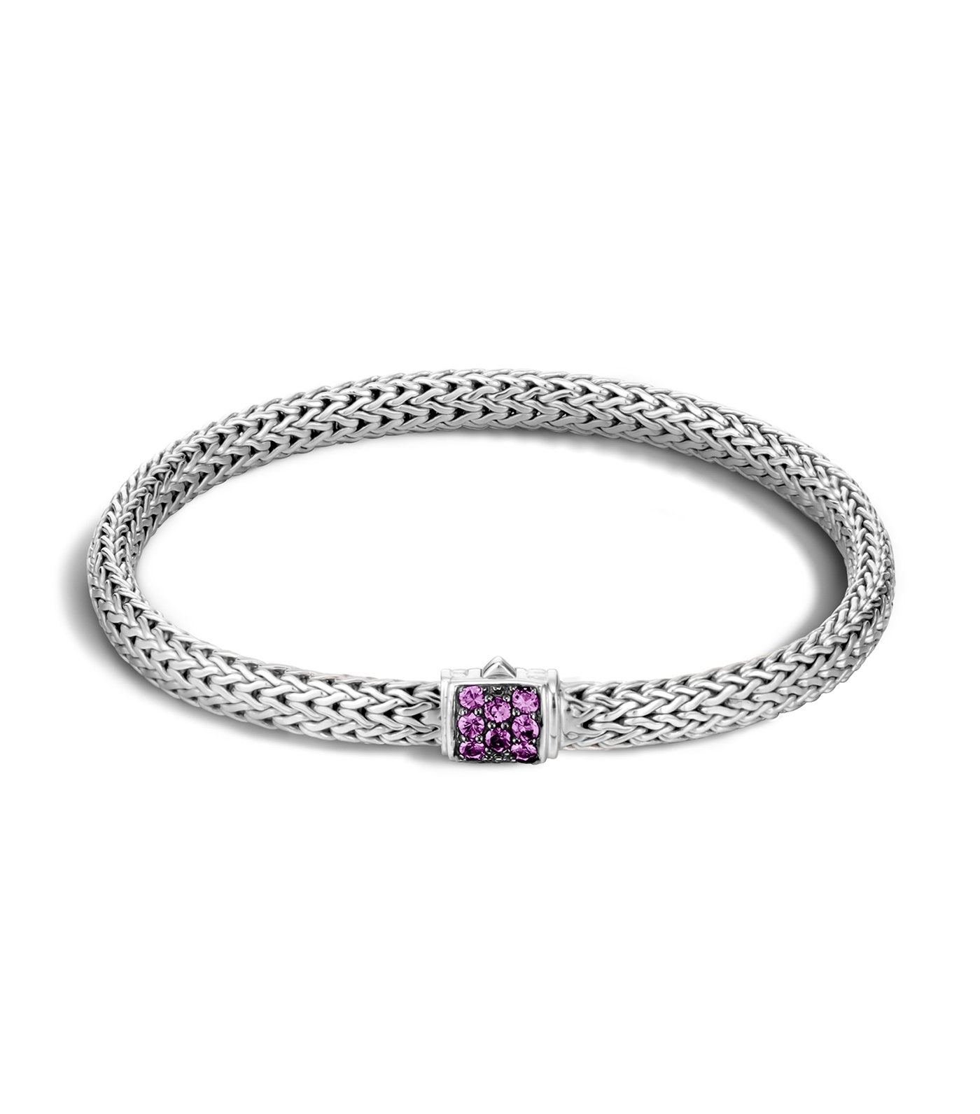 john hardy classic chain silver lava extra small bracelet with amethyst