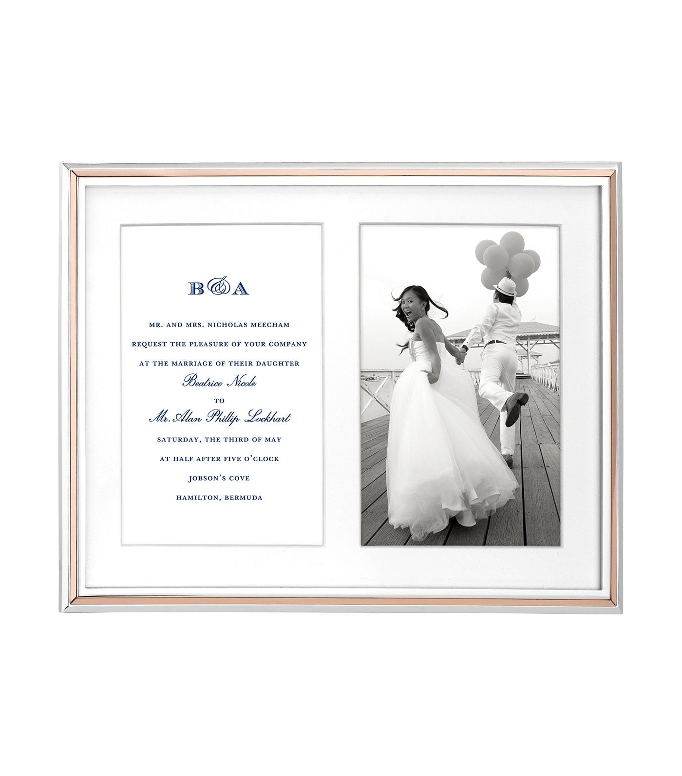 kate spade new york rosy glow double invitation frame