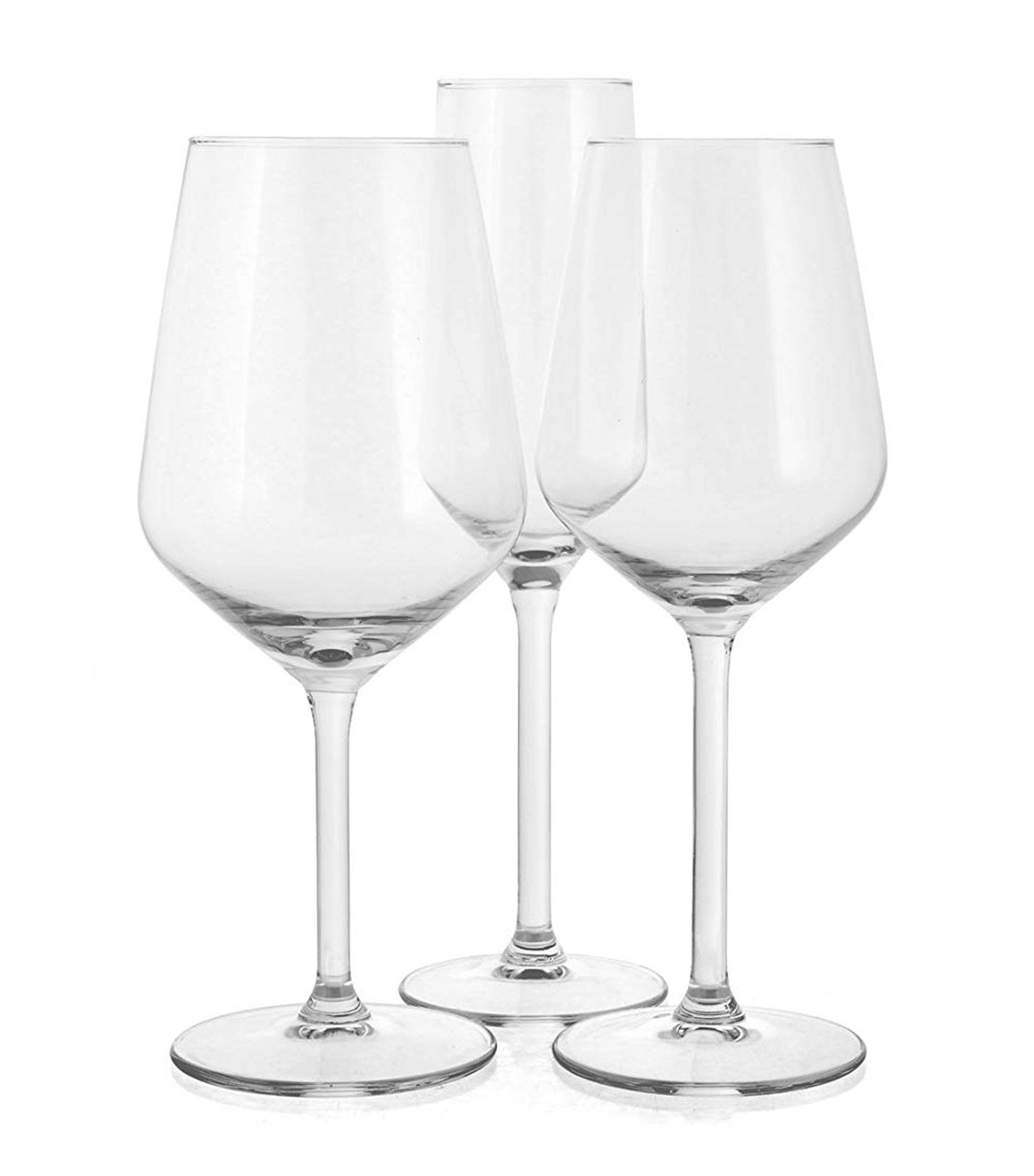 royal leerdam alexa 18-piece set of white wine glasses, red wine glasses, and champagne glasses