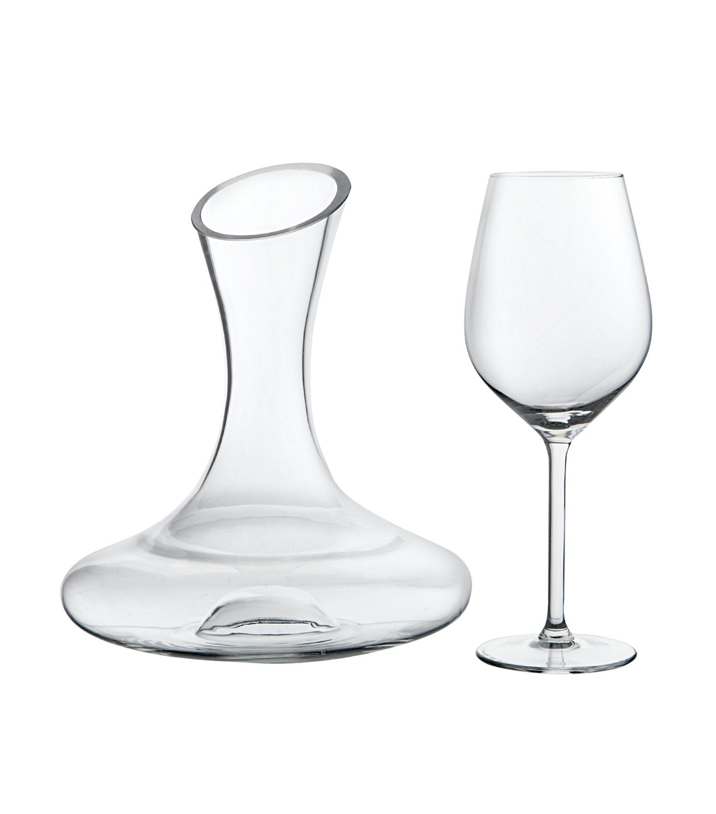 royal leerdam appreciate five-piece set of four white wine glasses and one decanter