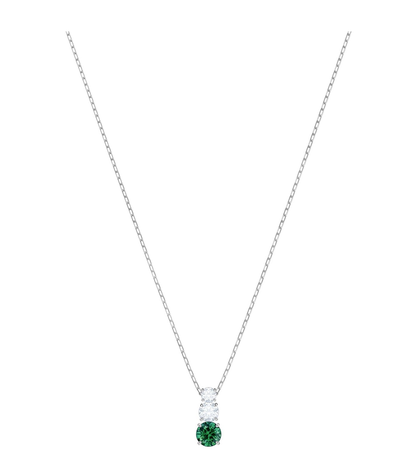 swarovski attract trilogy round green pendant