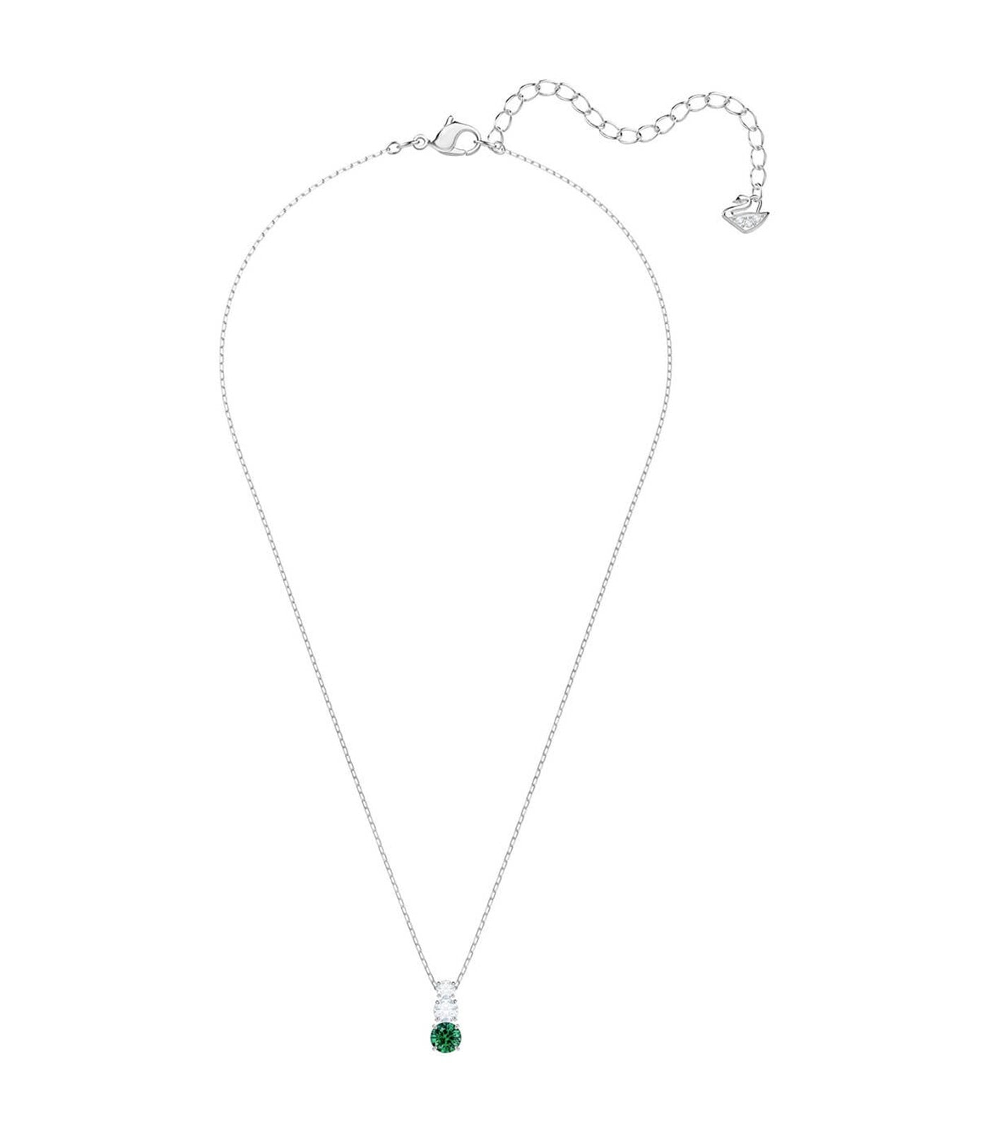 swarovski attract trilogy round green pendant