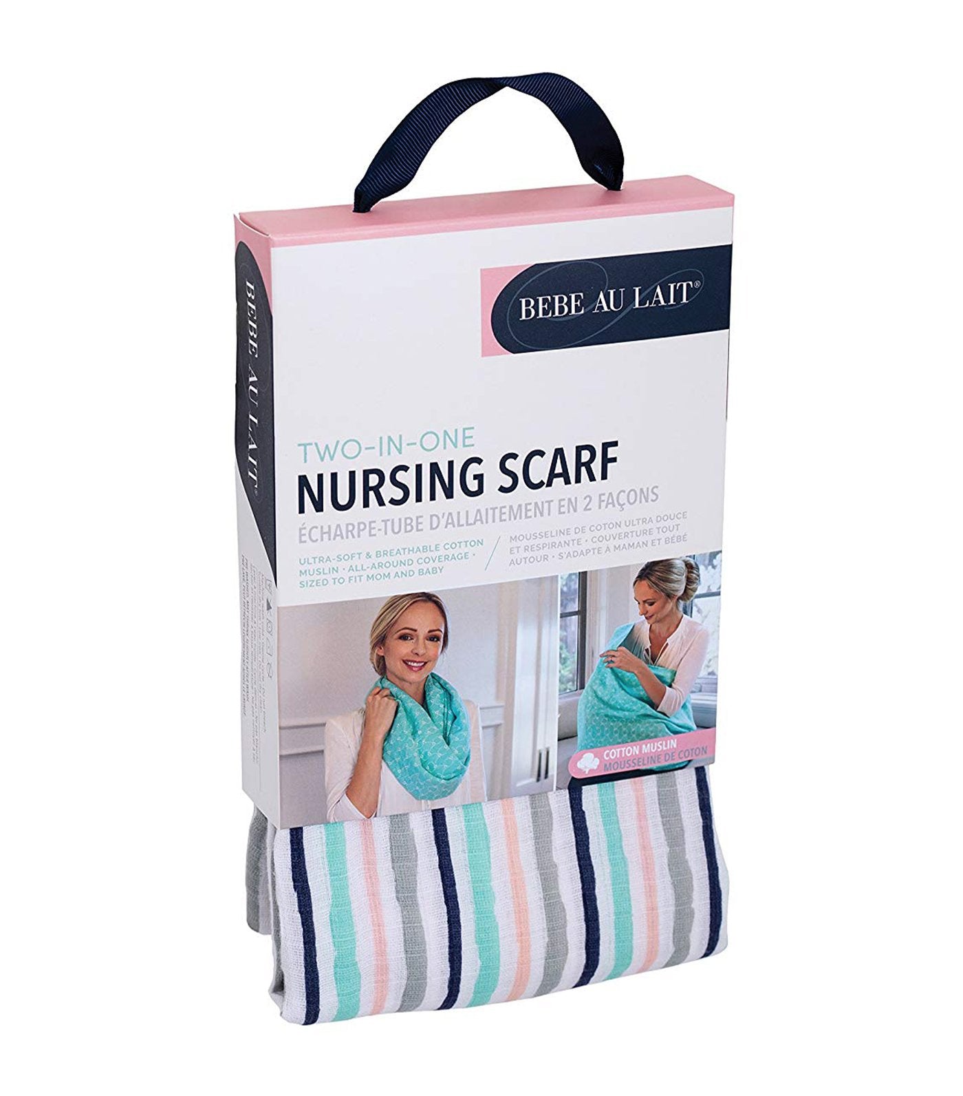 bebe au lait muslin nursing scarf candy stripes