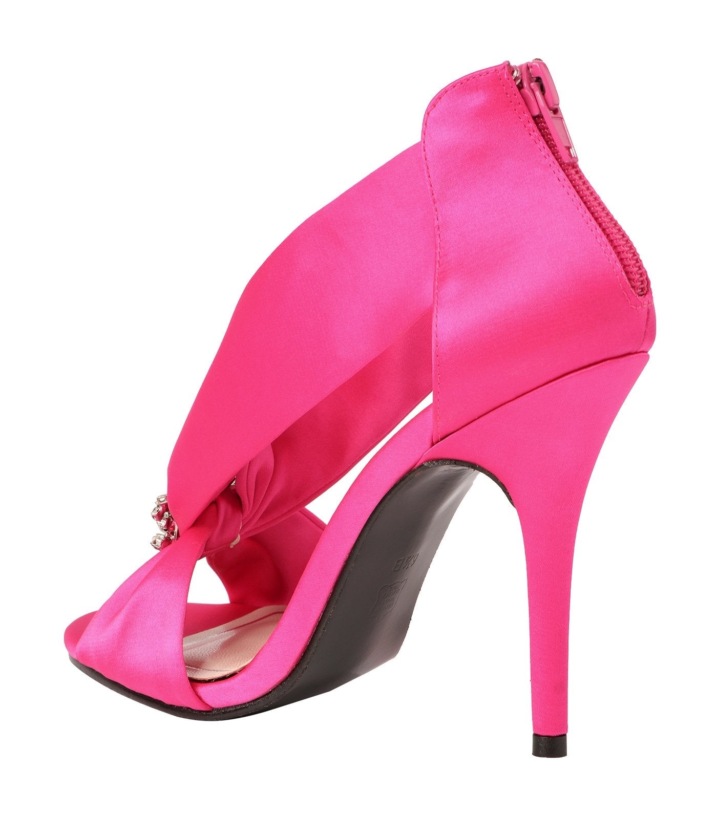 caparros orchid satin high heel fuchsia
