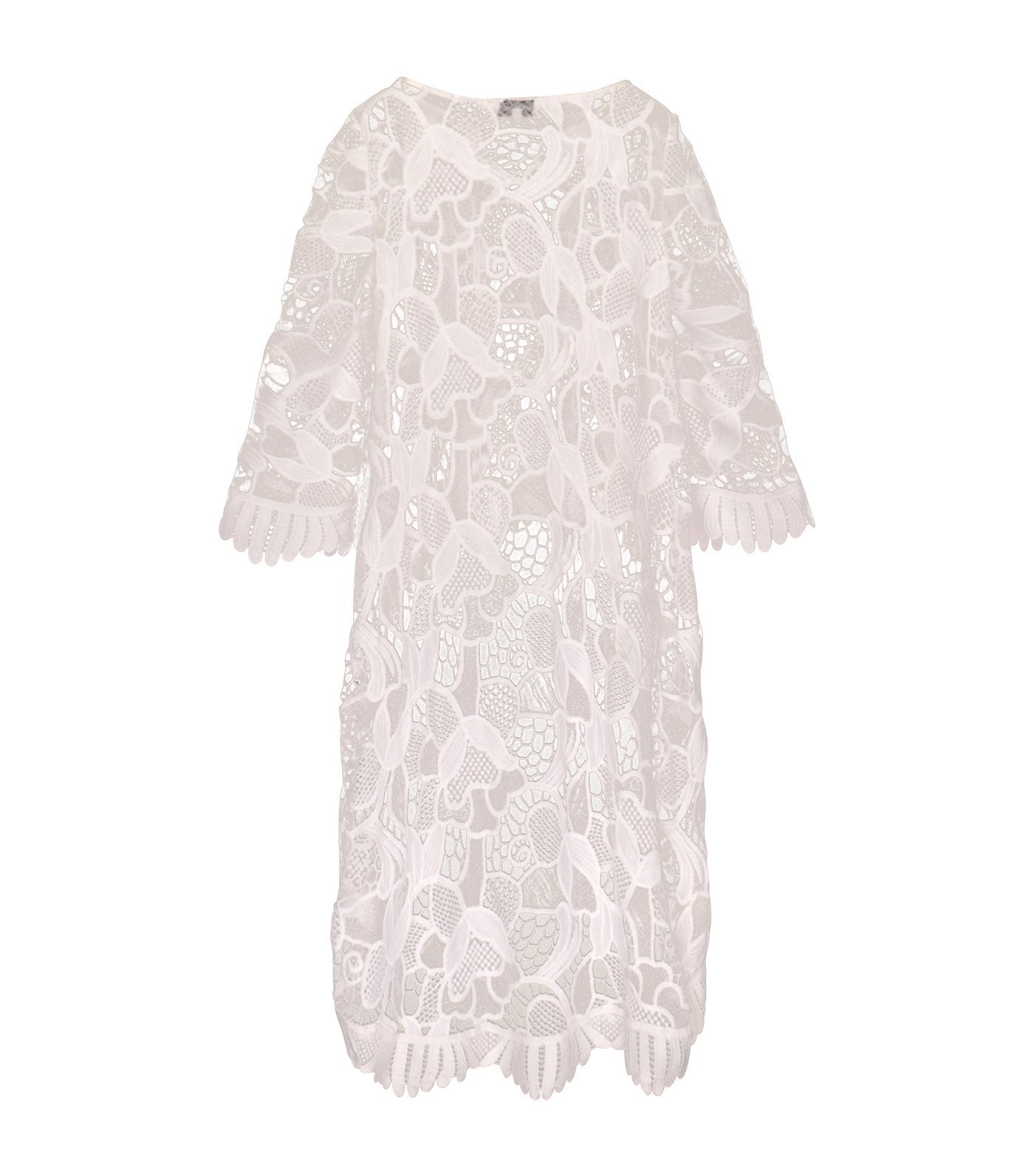 criselda celine longback lace top white