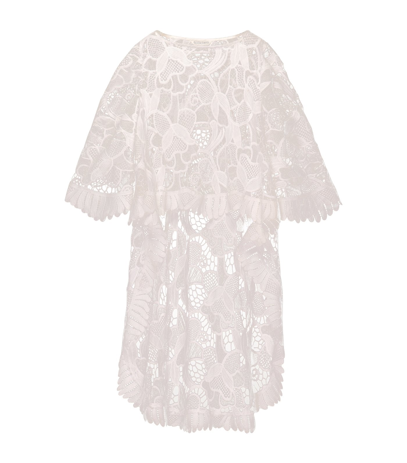 criselda celine longback lace top white