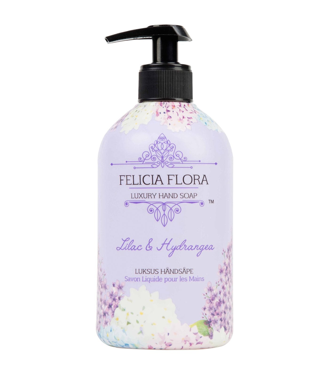 elle basic felicia flora lilac and hydrangeas hand soap