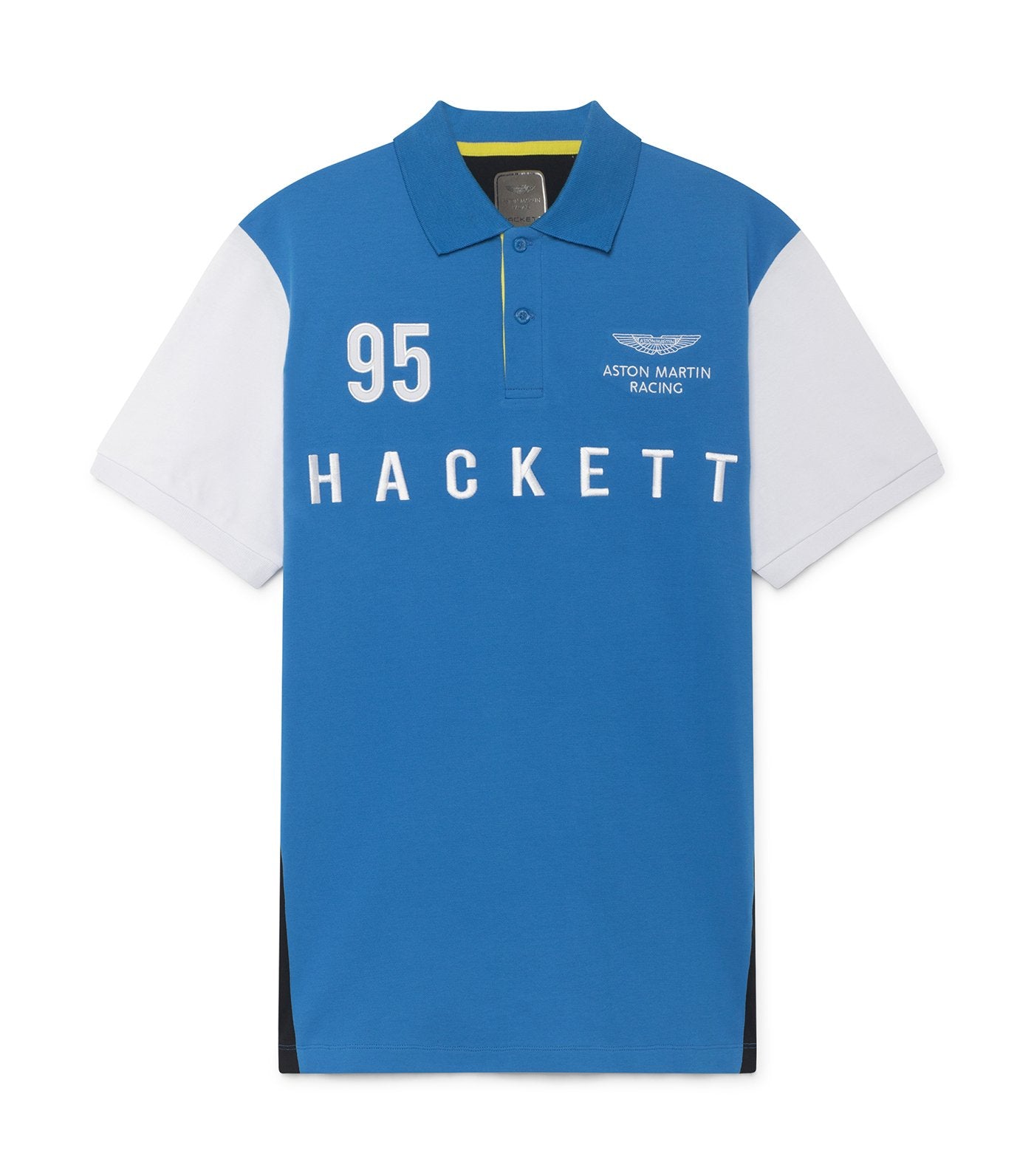 hackett aston martin racing hackett logo multi polo shirt blue