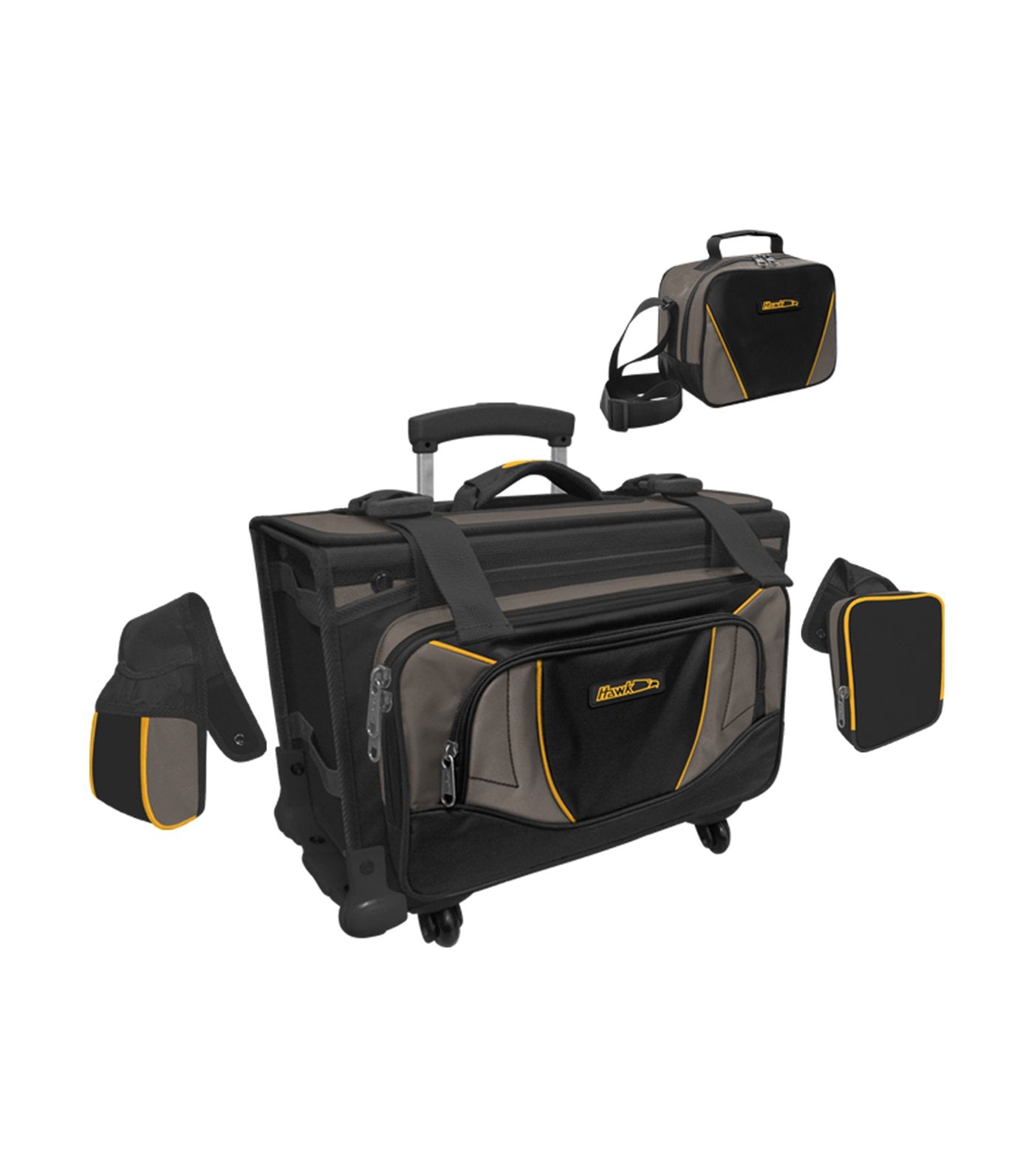 hawk black and gray box trolley bag