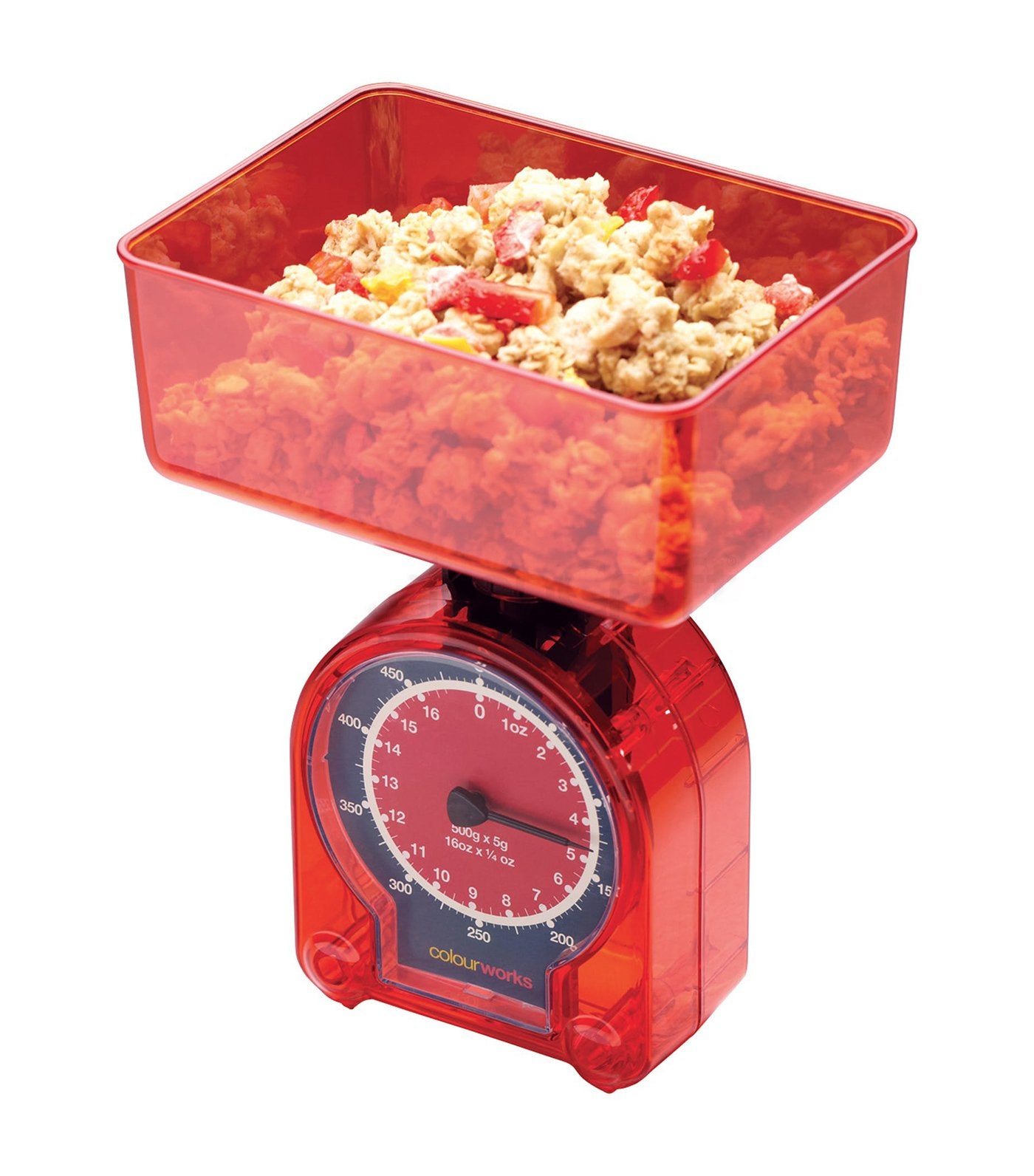 kitchencraft colourworks assorted 12-piece mechanical diet scale