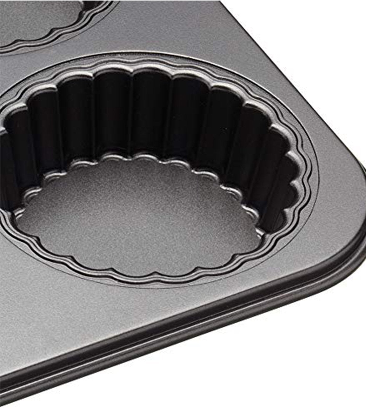 kitchencraft masterclass non-stick 4 hole mini flan tin
