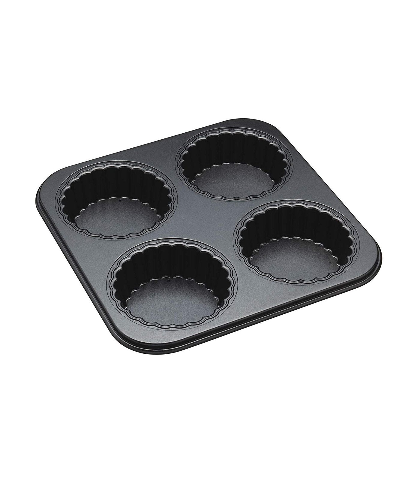kitchencraft masterclass non-stick 4 hole mini flan tin