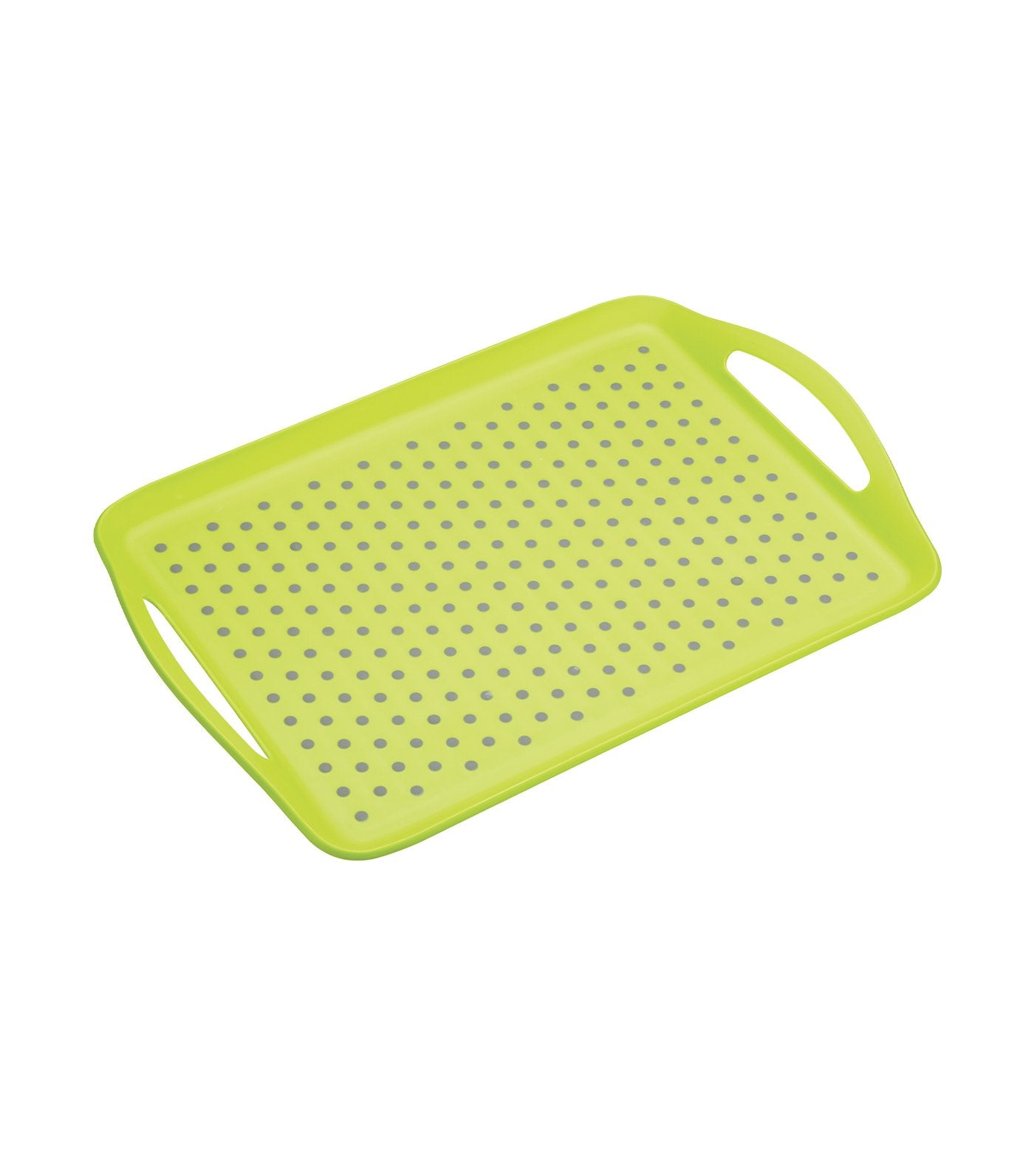 kitchencraft colourworks anti-slip plastic serving tray green