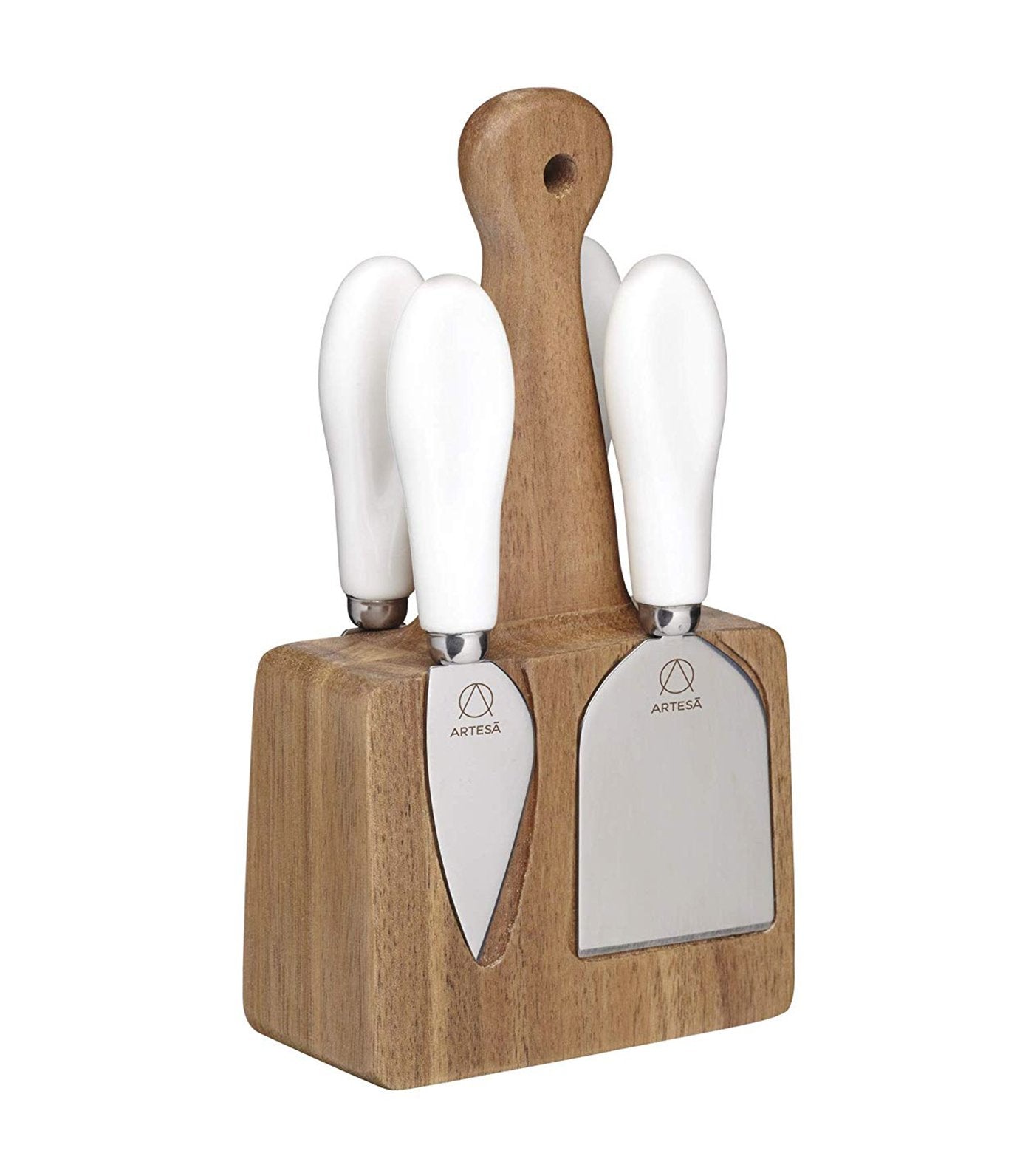 kitchen craft artesà acacia wood cheese knife set