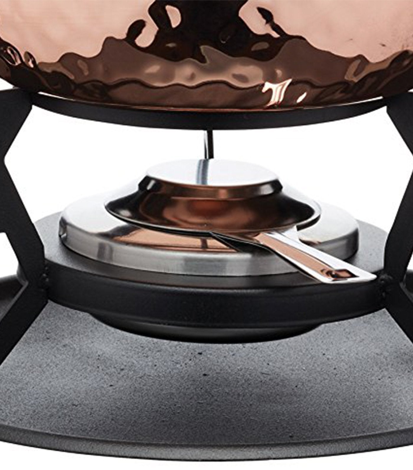 kitchencraft artesà copper hammered fondue set