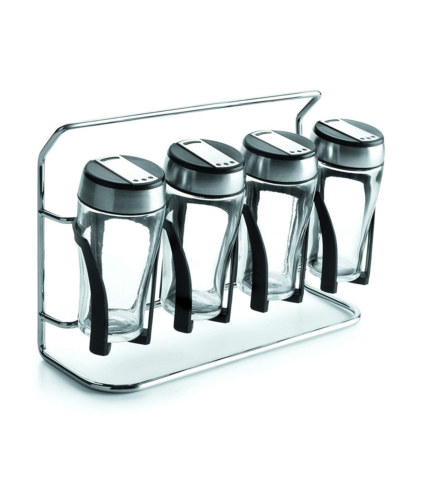 lacor four-piece stainless steel spices rack