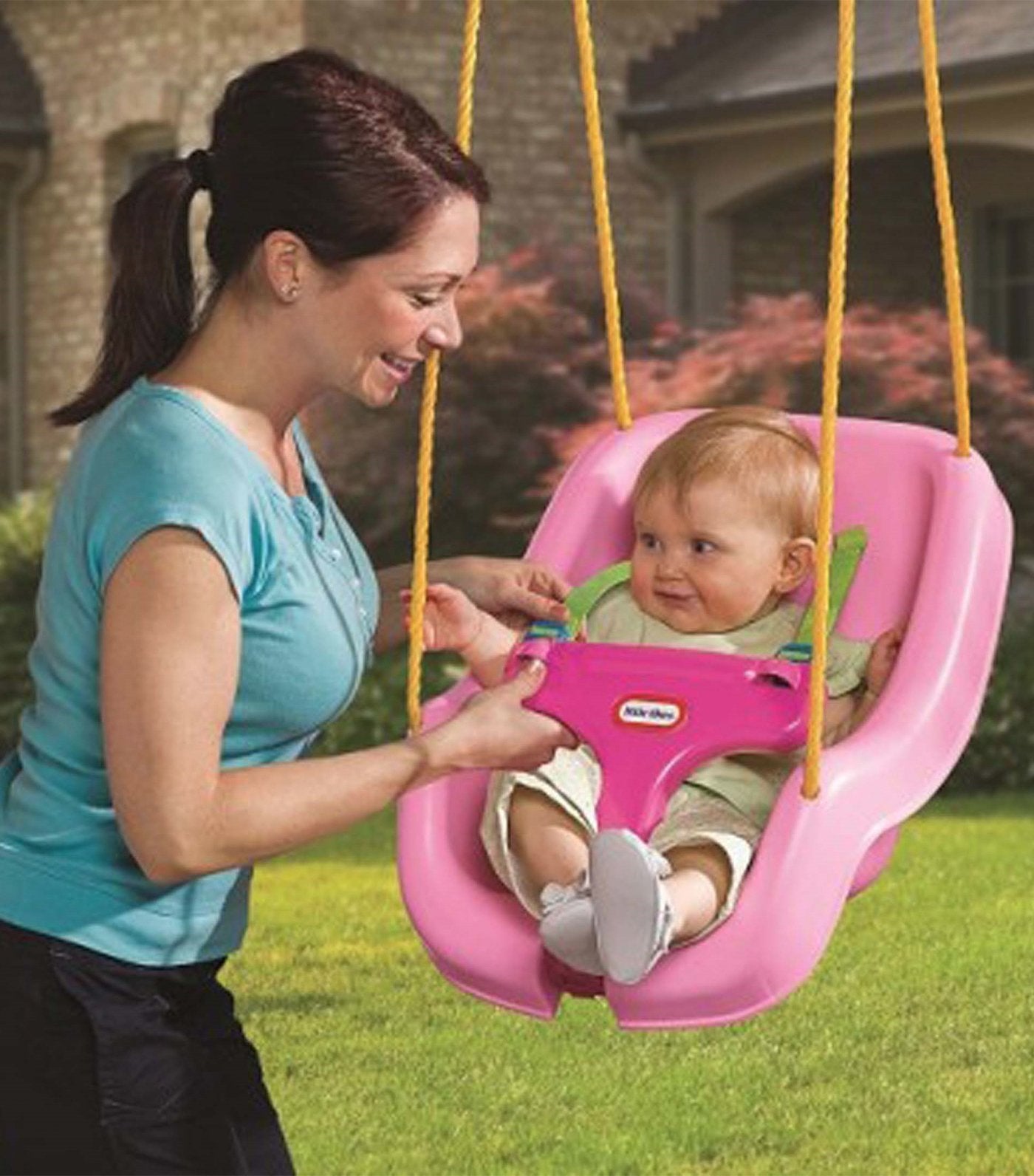 little tikes 2 in 1 snug n secure swing pink