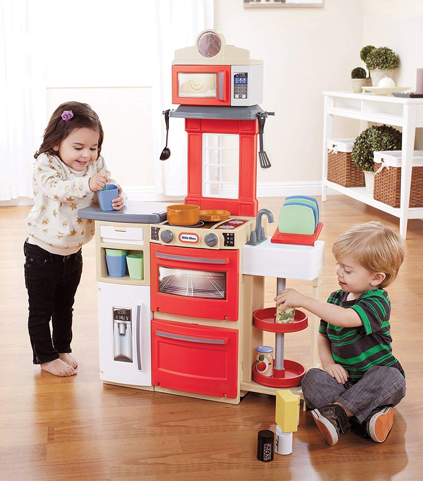 little tikes cook n store kitchen red