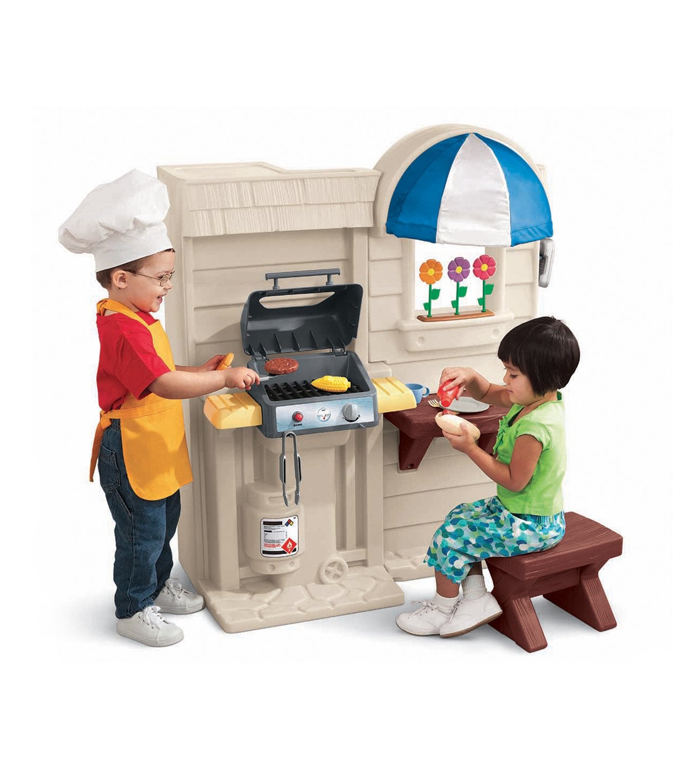 little tikes inside outside cook n grill kitchen