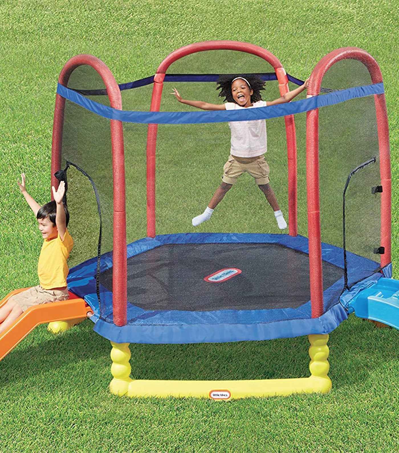 little tikes climb n slide 7 foot trampoline