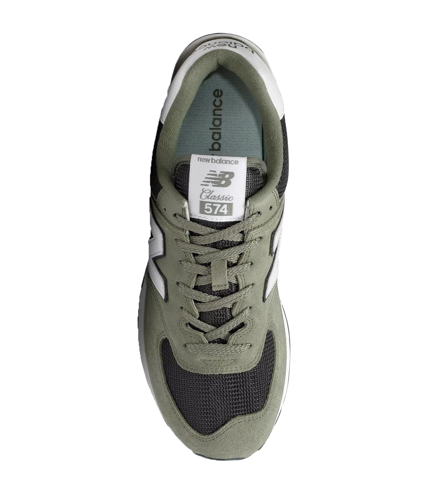 new balance 574 sneakers mineral green with outerspace