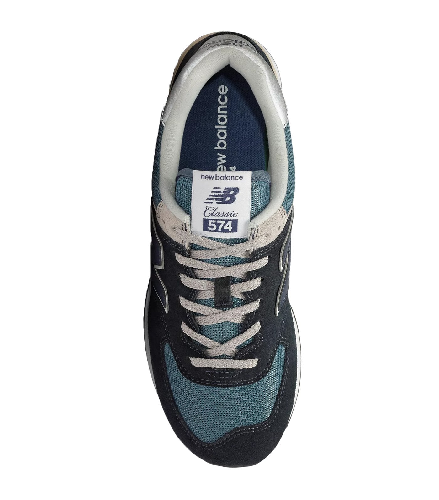 new balance 574 sneakers dark navy with marbled blue